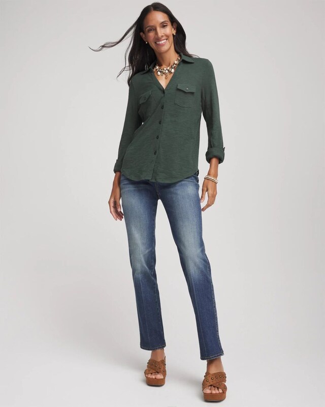 Collared Henley Shirt - image 2